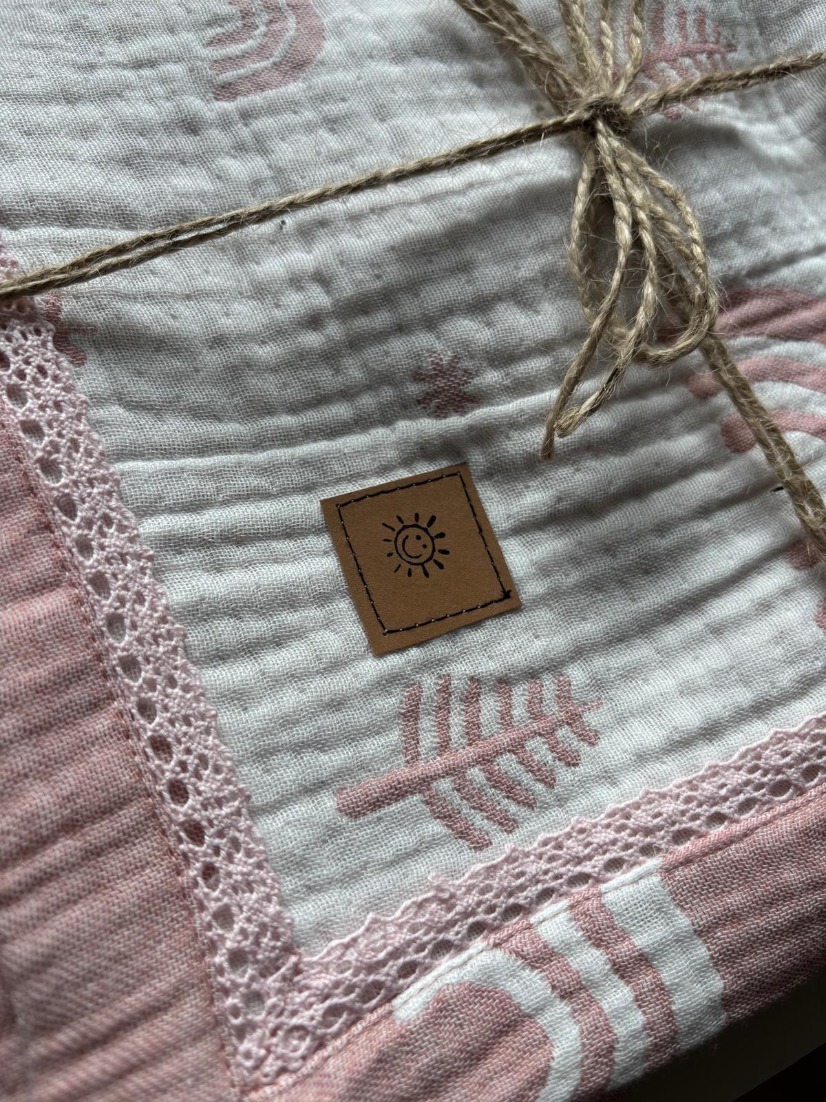 Regnbågsdröm babyfilt (100 x 100 cm,4-lagers jacquardmuslin)