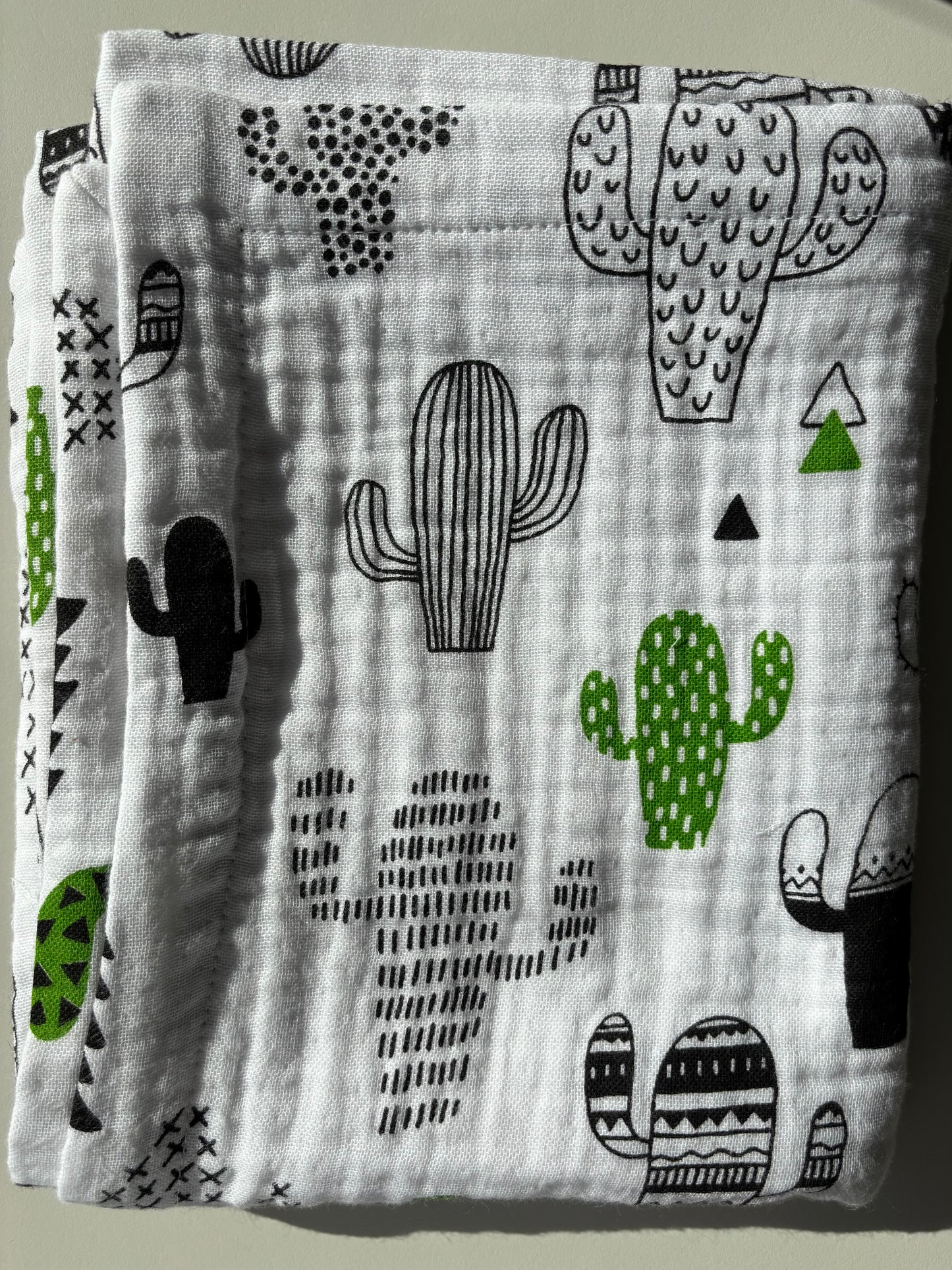 Kaktus babyfilt (100 x 100 cm,4-lagers jacquardmuslin)