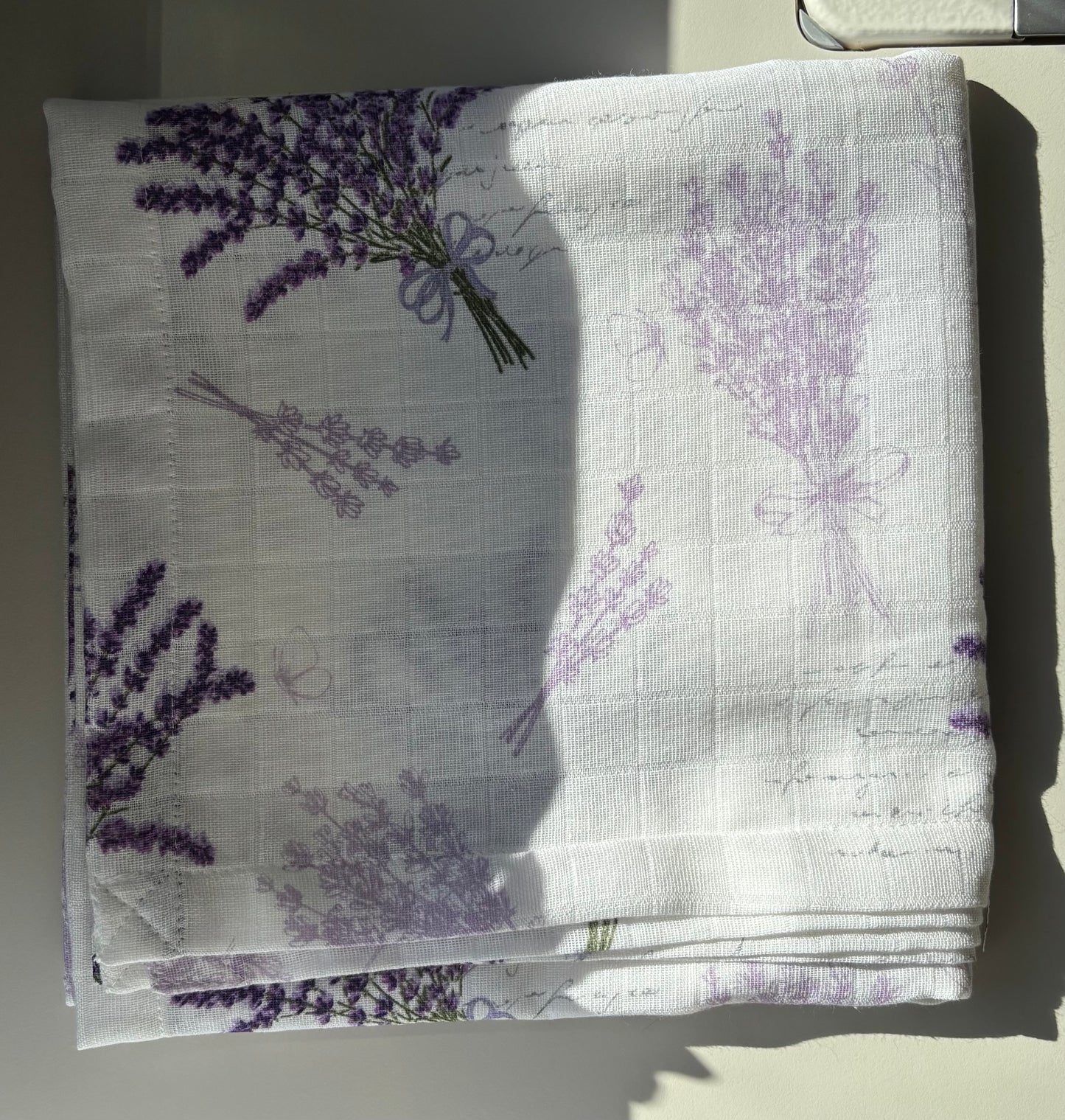 Lavandel Babyfilt (100 x 100 cm) 2 Lagers Muslin