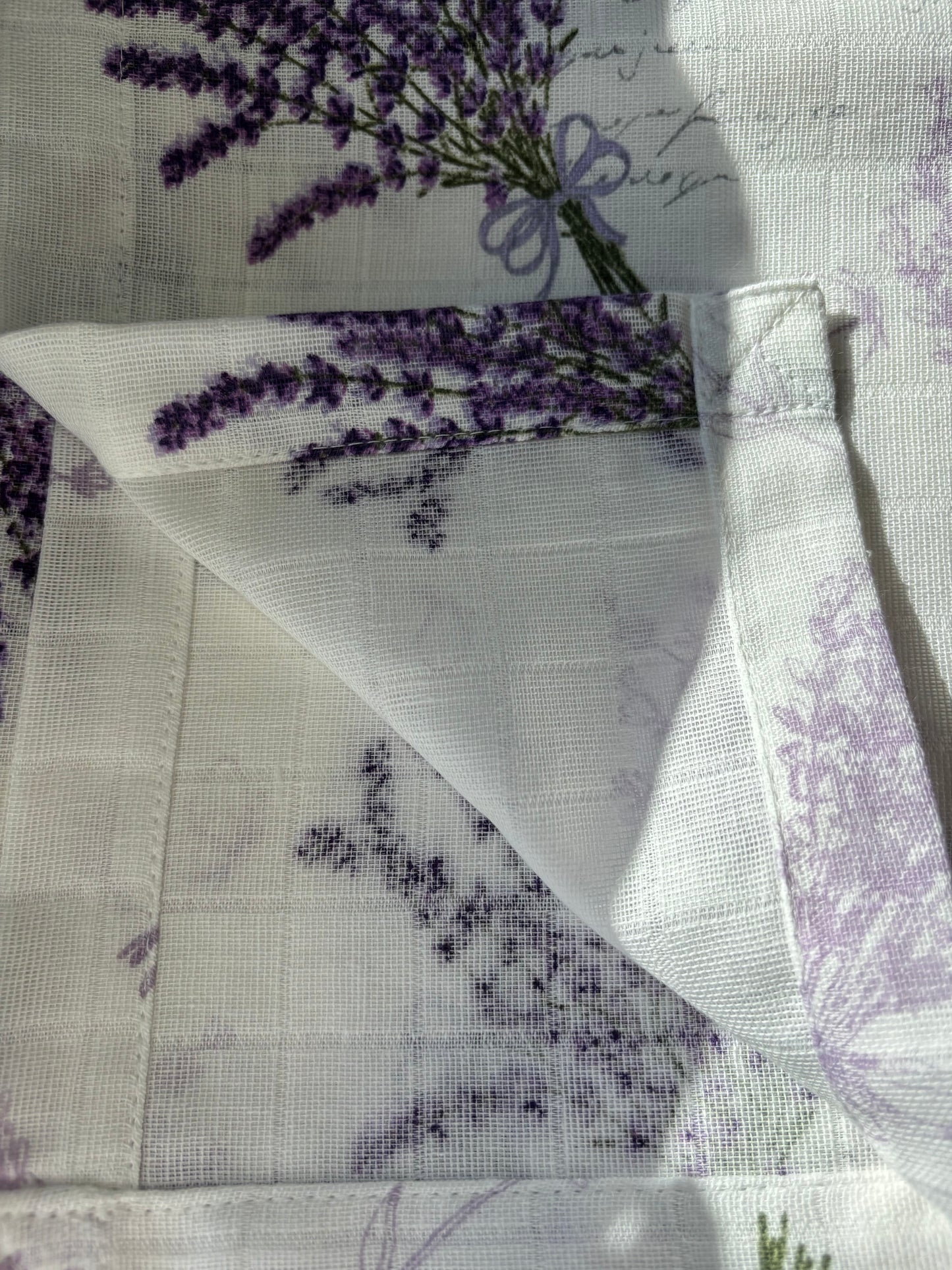 Lavandel Babyfilt (100 x 100 cm) 2 Lagers Muslin