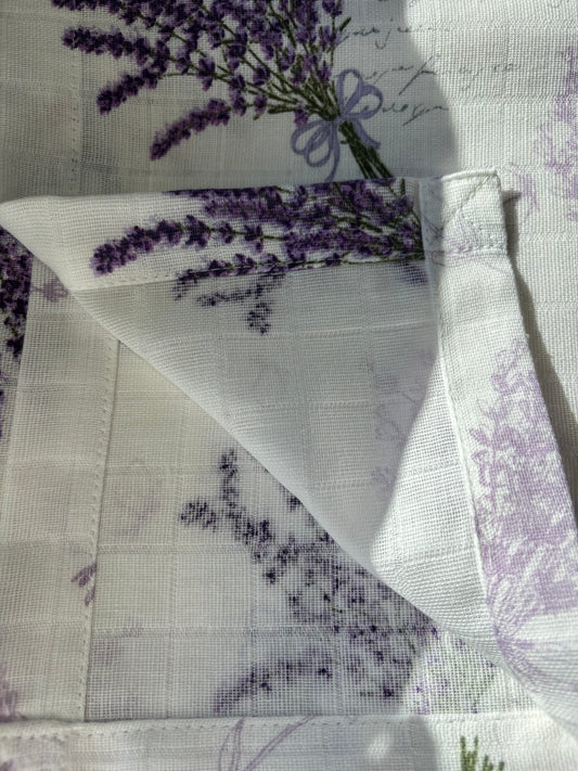 Lavandel Babyfilt (100 x 100 cm) 2 Lagers Muslin