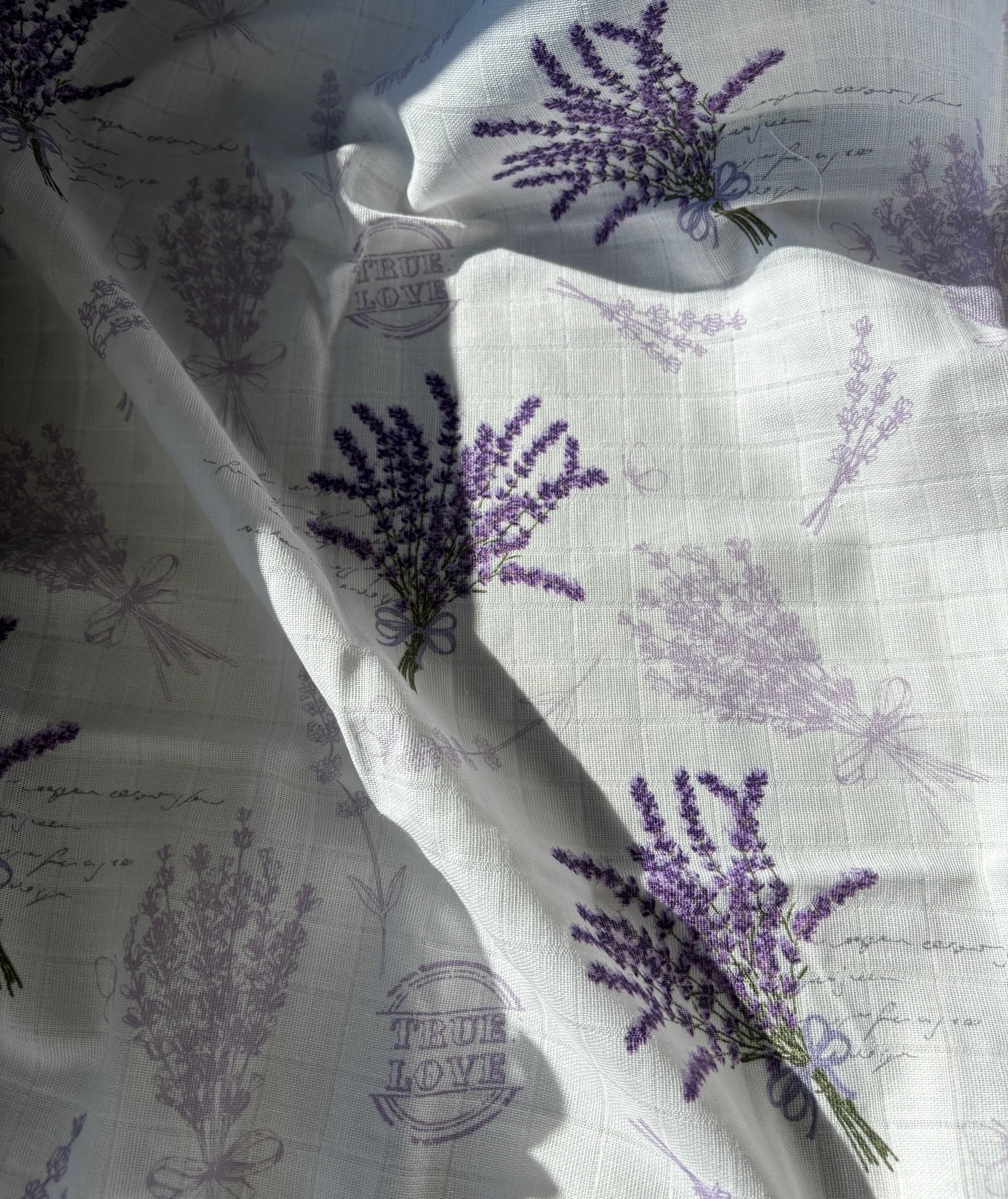 Lavandel Babyfilt (100 x 100 cm) 2 Lagers Muslin