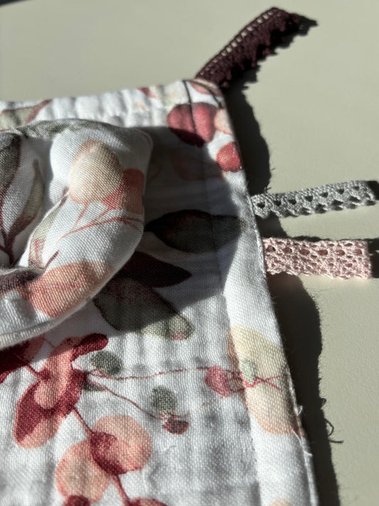 Höst grenar mönstrad snuttefilt (32x32)