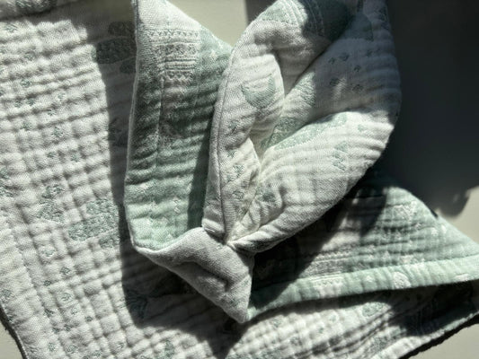 Mint kaktusbild snuttefilt (28x28)