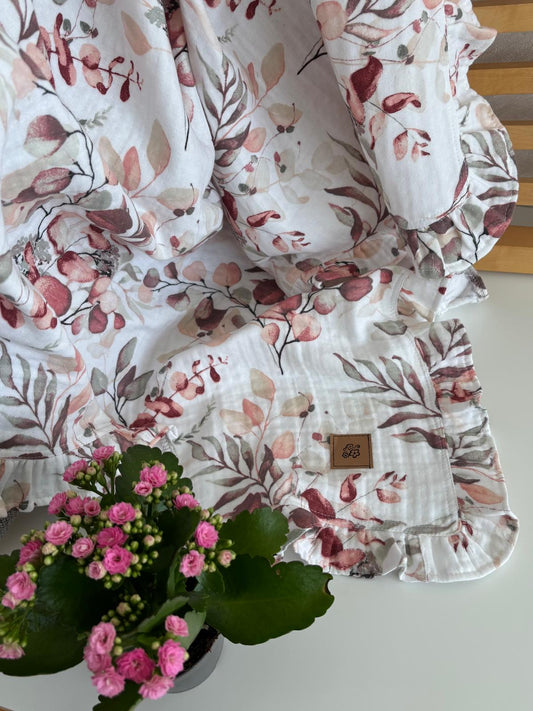 Höst grenar mönstrad babyfilt (100 x 100 cm,4-lagers muslin)