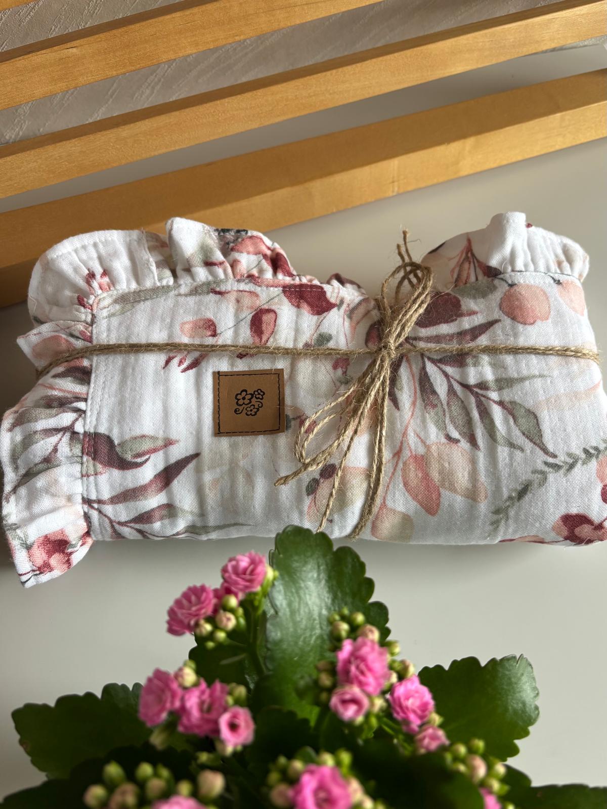 Höst grenar mönstrad babyfilt (100 x 100 cm,4-lagers muslin)