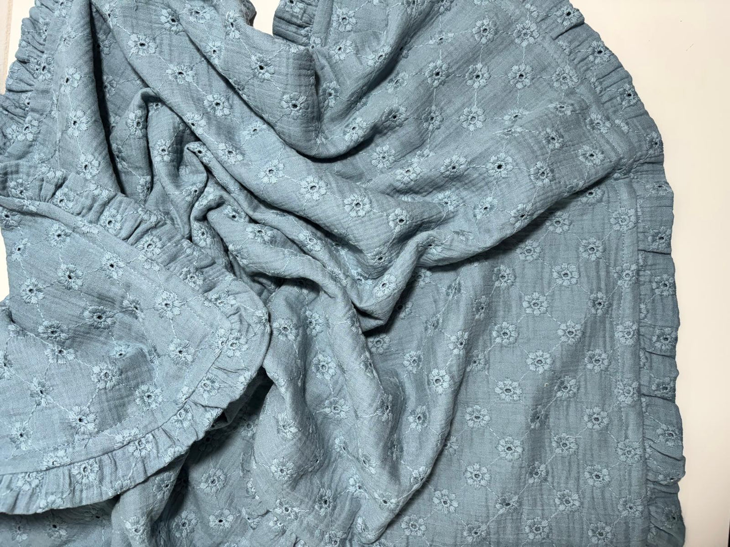 Blå Babyfilt (75 x 85 cm) 2 Lagers Muslin