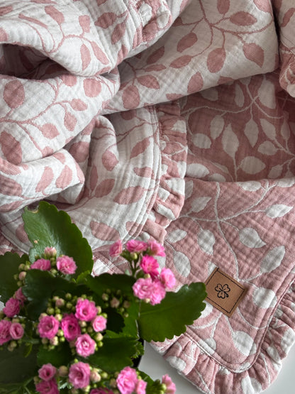 Murgrönor babyfilt (70 x 100 cm,- 4 lagers jacquard muslin]