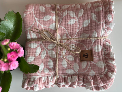 Murgrönor babyfilt (70 x 100 cm,- 4 lagers jacquard muslin]