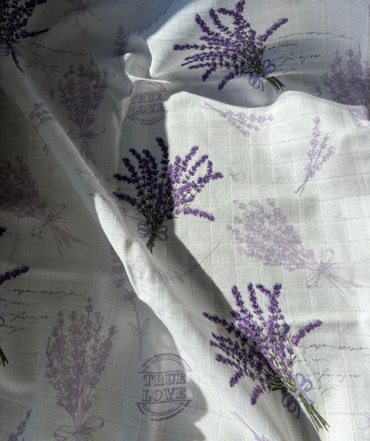 Lavandel Babyfilt (100 x 100 cm) 2 Lagers Muslin