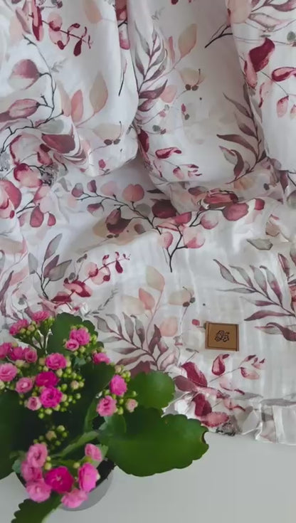 Höst grenar mönstrad babyfilt (100 x 100 cm,4-lagers muslin)