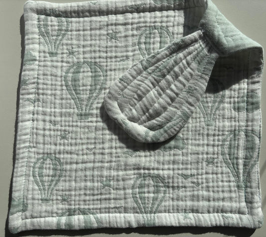 Mint luftballong snuttefilt (26x26)