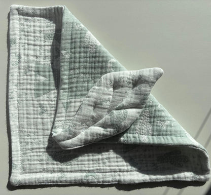 Mint kaktusbild-2 snuttefilt (28x28)