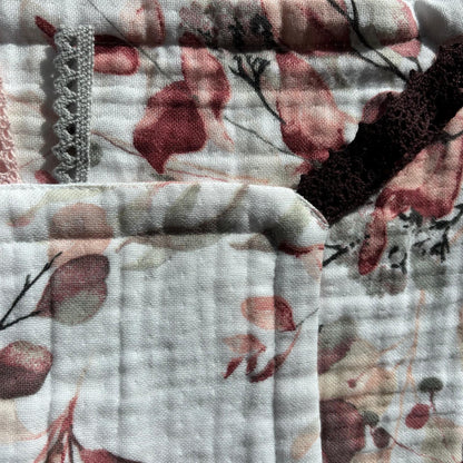 Höst grenar mönstrad snuttefilt (32x32)